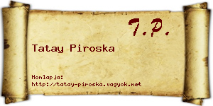 Tatay Piroska névjegykártya