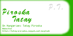 piroska tatay business card